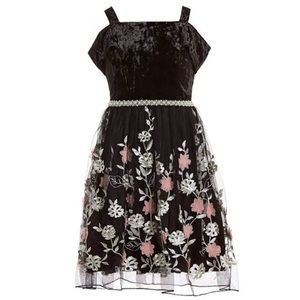 Girls cold-shoulder party dress